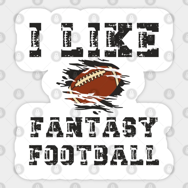 I like fantasy football Sticker by Myartstor 
